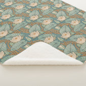 ウォーターリリーリリーアールヌーボー自然 シェルパブランケット (3/4)