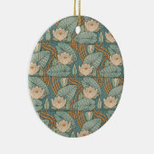 ウォーターリリーリリーアールヌーボー自然 セラミックオーナメント (右)