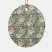 ウォーターリリーリリーアールヌーボー自然 セラミックオーナメント (左)