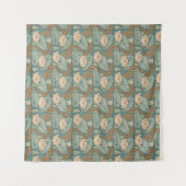 ウォーターリリーリリーアールヌーボー自然 タペストリー (正面(横))