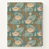 ウォーターリリーリリーアールヌーボー自然 ノートブック (裏面)