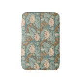 ウォーターリリーリリーアールヌーボー自然 バスマット (正面縦)