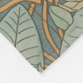 ウォーターリリーリリーアールヌーボー自然 フリースブランケット (角)