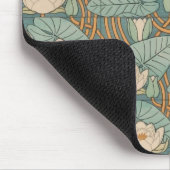 ウォーターリリーリリーアールヌーボー自然 マウスパッド (コーナー)