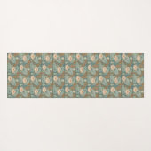 ウォーターリリーリリーアールヌーボー自然 ヨガマット (裏面(横))