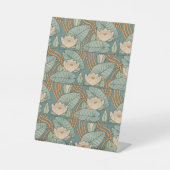 ウォーターリリーリリーアールヌーボー自然 台座サイン (正面)