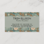 ウォーターリリーリリーアールヌーボー自然 名刺 (裏面)