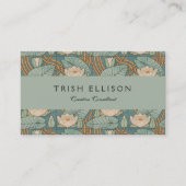 ウォーターリリーリリーアールヌーボー自然 名刺 (正面)