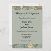 ウォーターリリーリリーアールヌーボー自然 招待状 (正面)