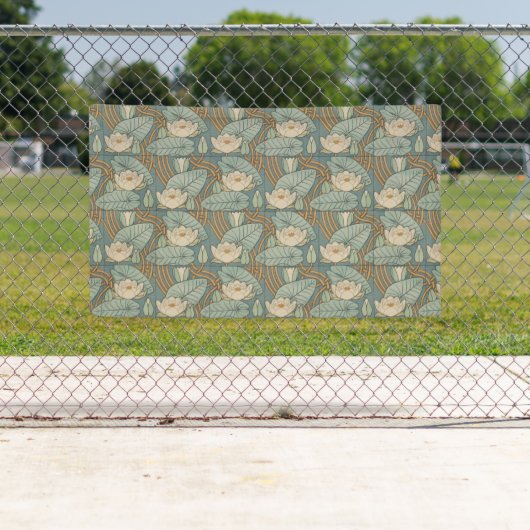 ウォーターリリーリリーアールヌーボー自然 横断幕 (インサイチュ)