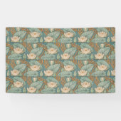 ウォーターリリーリリーアールヌーボー自然 横断幕 (横)