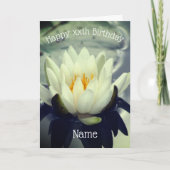 ウォーターリリーロータスフラワーパーソナライズされた誕生日カード カード (正面)