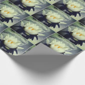 ウォーターリリーロータスフラワーパーソナライズされた誕生日 ラッピングペーパー (角)