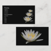 ウォーターリリーロータスフラワービジネスカード 名刺 (正面/裏面)