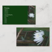 ウォーターリリーロータスフラワービジネスカード 名刺 (正面/裏面)