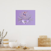 ウォーターリリー付きオルゴール・バレリーナ ポスター (キッチン)