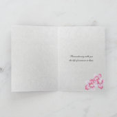 ウォーターリリー反射悔やみや弔慰 カード (内部)