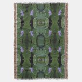 ウォーターリリー柄 スローブランケット (正面縦)