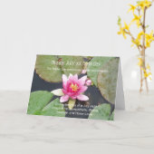 ウォーターリリー7月誕生日 カード (黄色い花)