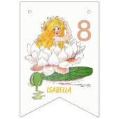 ウォーターリリー·フェアリーフラワー·チャイルド·フローラ·カワイトガール バンティングフラッグ (第2の旗)