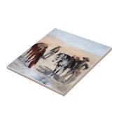 ウォーターリングタイムウェスタンアートバイエドワード・ボレイン タイル (側面)