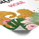 ウォーターリングホールサファリアニマルズガール誕生日サイン ポスター (角)