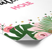 ウォーターリングホールトロピカルサファリガール誕生日サイン ポスター (角)