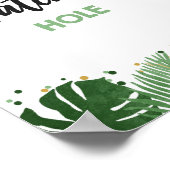 ウォーターリングホールトロピカルサファリボーイ誕生日サイン ポスター (角)