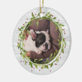 ウォーターリースオンウッドペット写真 セラミックオーナメント (左)