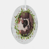 ウォーターリースオンウッドペット写真 メタルオーナメント (正面右)