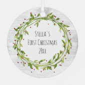 ウォーターリースオンウッドペット写真 メタルオーナメント (裏面)