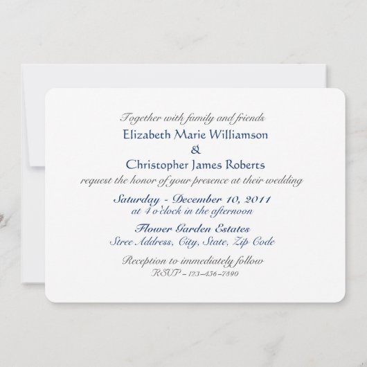 ウォーターリ結婚リーファインアート 招待状 (裏面)