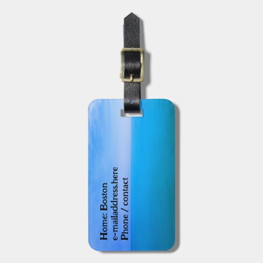 ウォータールックパーソナライズされたラゲッジタグ ラゲッジタグ (正面縦)