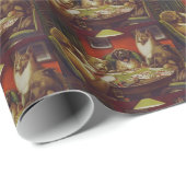 ウォータールドッグ遊ズポーカーカード賭博 ラッピングペーパー (ロールコーナー)