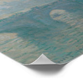 ウォータールブリッジグレーウェザーモネ絵画ズ ポスター (角)