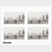 ウォータールブリッジロンドン。31/10/2006 長方形シール (シート)