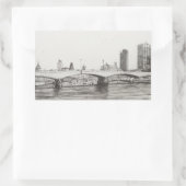 ウォータールブリッジロンドン。31/10/2006 長方形シール (バッグ)