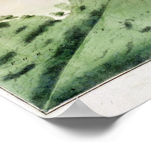 ウォータールーの戦いの計画と見解 ポスター (角)