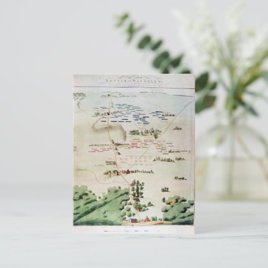 ウォータールーの戦いの計画と見解 ポストカード (スタンド正面)