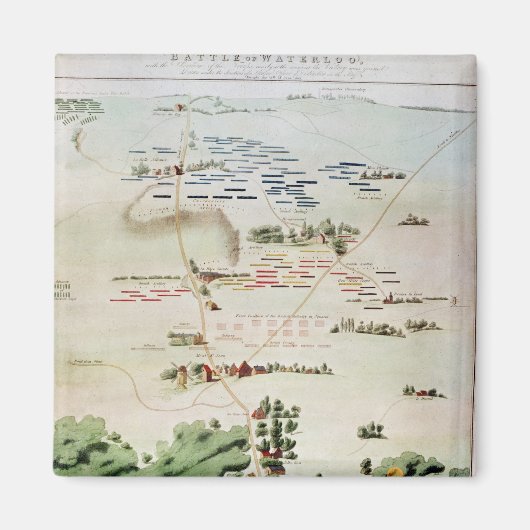 ウォータールーの戦いの計画と見解 マグネット (正面)