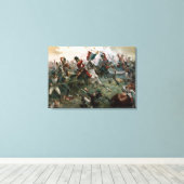 ウォータールーの戦い、1815年6月18日(色l) キャンバスプリント (インサイチュ (ウッドフロア))