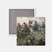 ウォータールーの戦い、1815年6月18日(色l) マグネット (正面/裏面)