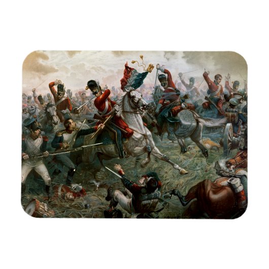 ウォータールーの戦い、1815年6月18日(色l) マグネット (横)