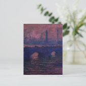 ウォータールー橋、曇り天気by Claude Monet ポストカード (スタンド正面)