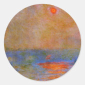 ウォータールー橋、霧の中の日光 ラウンドシール (正面)