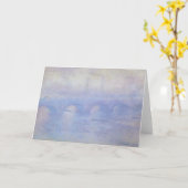 ウォータールー橋、Claude Monetによるミスト効果 カード (黄色い花)