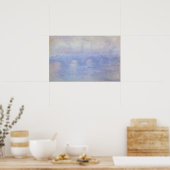 ウォータールー橋、Claude Monetによるミスト効果 ポスター (キッチン)