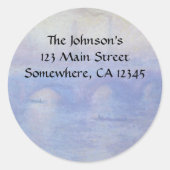 ウォータールー橋、Claude Monetによるミスト効果 ラウンドシール (正面)