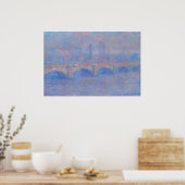 ウォータールー橋、Claude Monetによる霧の効果 ポスター (キッチン)