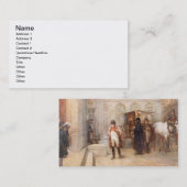 ウォータールー(キャンバスの油)の後のナポレオン 名刺 (正面/裏面)